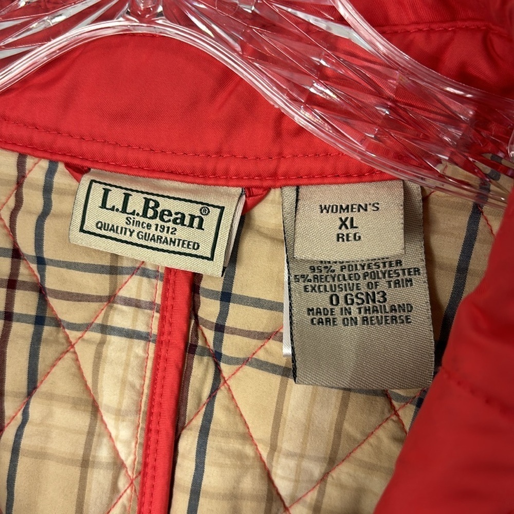 LL Bean Quilted Barn Riding Jacket Pink Coral Size XL - Picture 4 of 9
